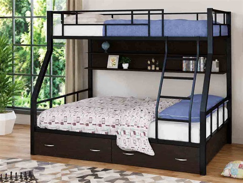 تخت دوطبقه یک نفره و دو نفره متصل فلزی S1500